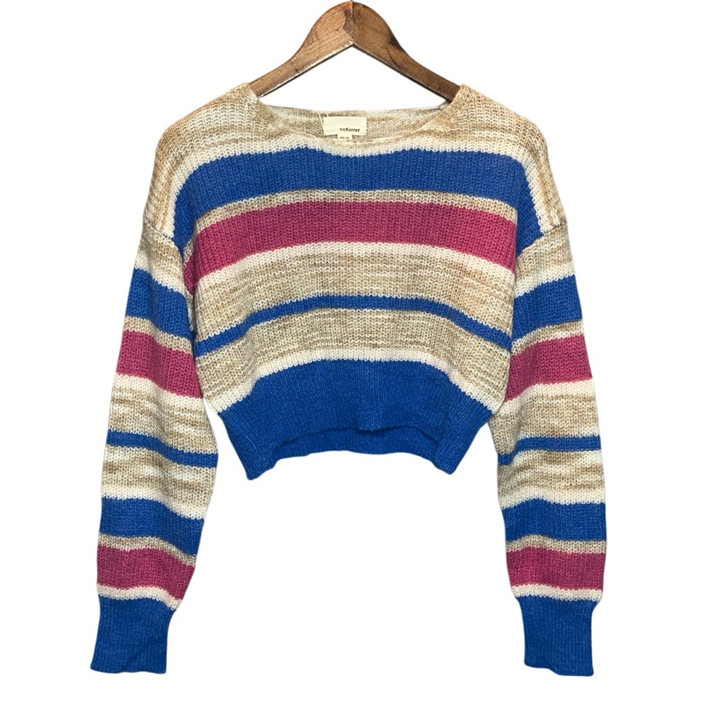 Colorful Striped Crew Neck Sweater